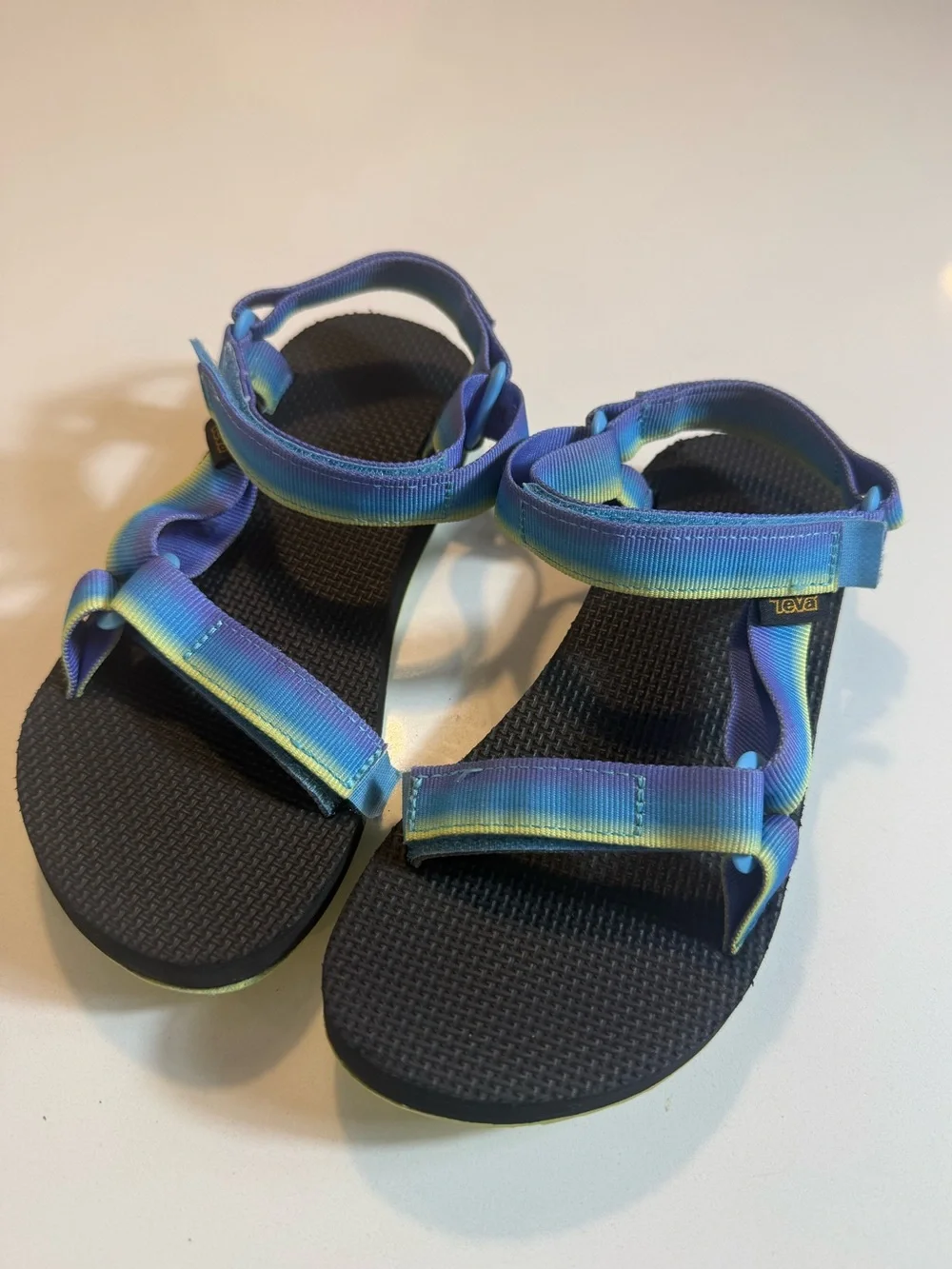 Teva Kids Original Universal Sport Sandals Blue Ombre Youth Size 4Y EU 36